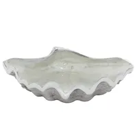 White Aluminum Seashell Bowl