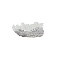 White Aluminum Seashell Bowl