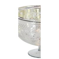 Distressed Silver Glass Pedestal Bowl