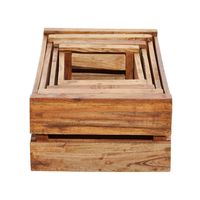 Mahogany Finish 4-pc. Wooden Crates