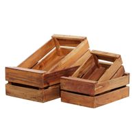 Mahogany Finish 4-pc. Wooden Crates