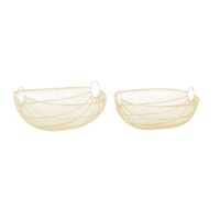 Gold Metal Wire Baskets, Set of 2