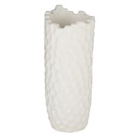 White Honeycomb Asymmetrical Vase