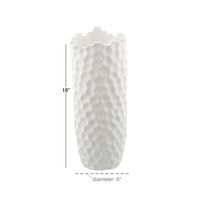 White Honeycomb Asymmetrical Vase