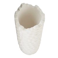 White Honeycomb Asymmetrical Vase