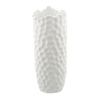 White Honeycomb Asymmetrical Vase