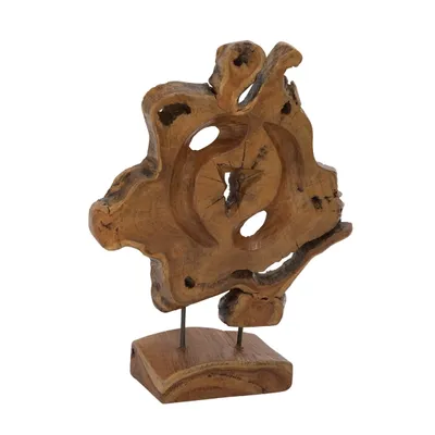 Natural Abstract Teak Wood Statue