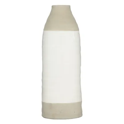 Gray Two Tone Stoneware Coastal Vase