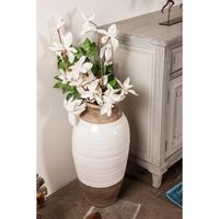 Natural Stone Two-Tone Coastal Vase