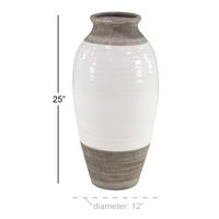 Natural Stone Two-Tone Coastal Vase