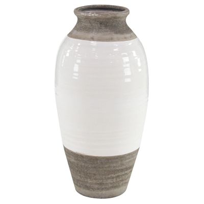 Natural Stone Two-Tone Coastal Vase
