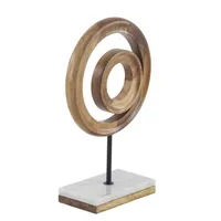 Natural Mango Wood Rings Sculpture