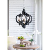 Black Distressed Gold Chandelier