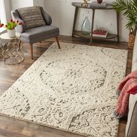 Light Gray Francis Medallion Area Rug, 8x10