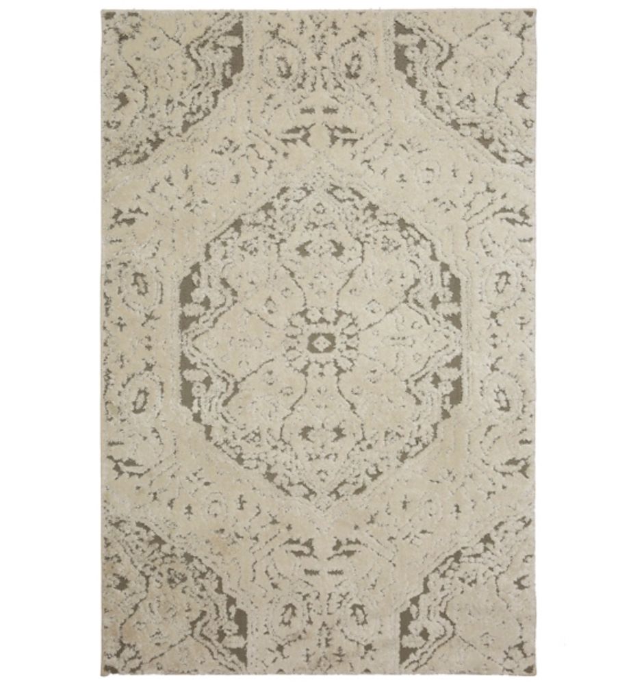 Light Gray Francis Medallion Area Rug, 8x10