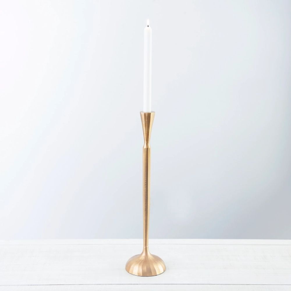 Gold Metal Taper Candle Holder