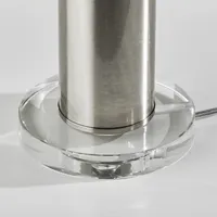 Brushed Steel Cylinder Table Lamp