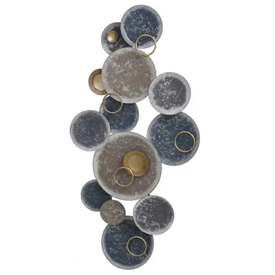 Metal Hammered Discs Wall Plaque