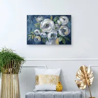 Indigo Touch of Gold Canvas Art Print, 36x24 in.