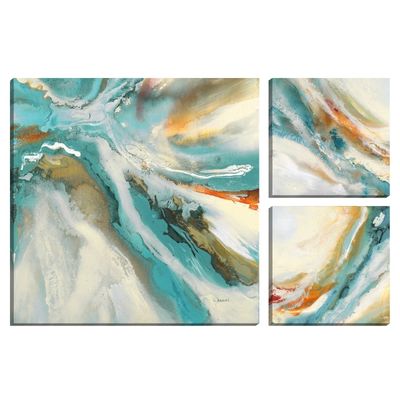 Striations I, II & III Canvas Art Prints, Set of 3