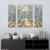 Kaleidoscope Trees Canvas Art Prints, Set of 3