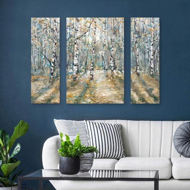 Kaleidoscope Trees Canvas Art Prints, Set of 3