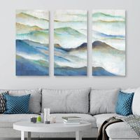 Layered View I Canvas Art Prints, Set of 3