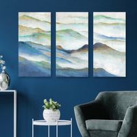 Layered View I Canvas Art Prints, Set of 3