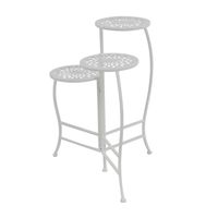 White Metal 3-Tier Plant Stand