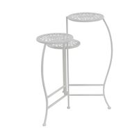 White Metal 3-Tier Plant Stand