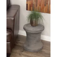 Black Clay Hourglass Accent Table