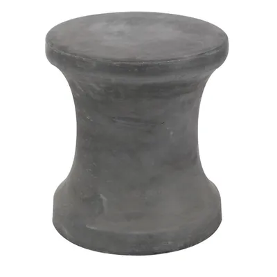 Black Clay Hourglass Accent Table