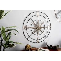 Silver Compass Rose Outdoor Plaque