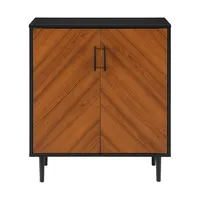 Two Tone Black Chevron Cabinet