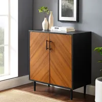 Two Tone Black Chevron Cabinet