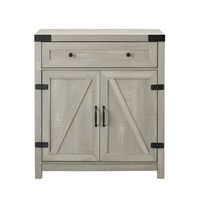 Stone Gray Rustic Barndoor Cabinet