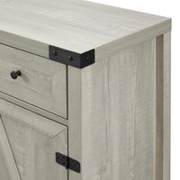 Stone Gray Rustic Barndoor Cabinet