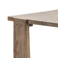 Natural Mango Wood T-Base Accent Table