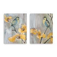 Bluebirds and Blossoms Canvas Art Prints, Set of 2