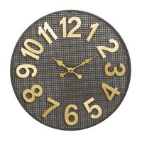 Matte Black Iron Wall Clock, 32 in.