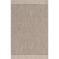 Gray Zig Zag Stripe Outdoor Area Rug, 5x7