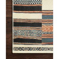 Ivory and Multicolored Tribal Outdoor Rug