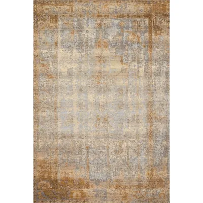 Antiqued Ivory Copper Outdoor Area Rug, 7x11