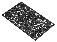 Black Vine Rubber Doormat
