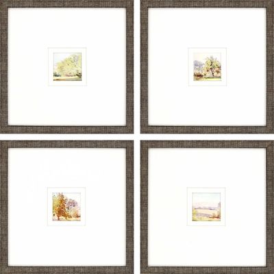 Petite Sunrise Giclee Gold Framed Prints, Set of 4