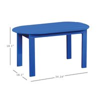 Blue Acacia Wood Outdoor Adirondack Table