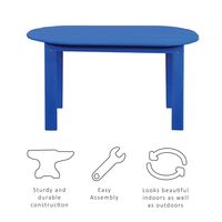 Blue Acacia Wood Outdoor Adirondack Table