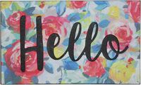 Soulful Floral Hello Rubber Doormat