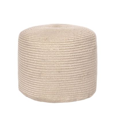 Natural Cable Braided Pouf