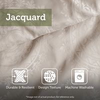 Gray Jacquard Motif 4-pc. Queen Coverlet Set
